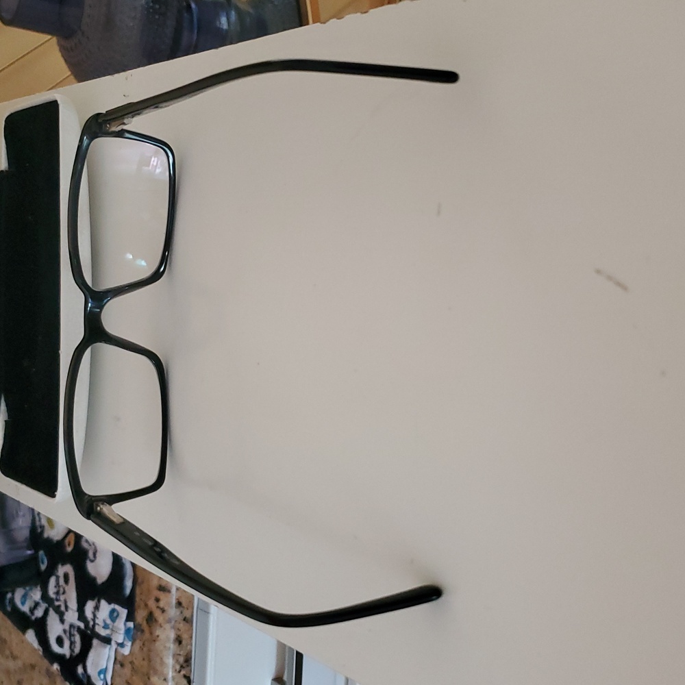 Versace Black Rectangular Eyeglasses - image 7